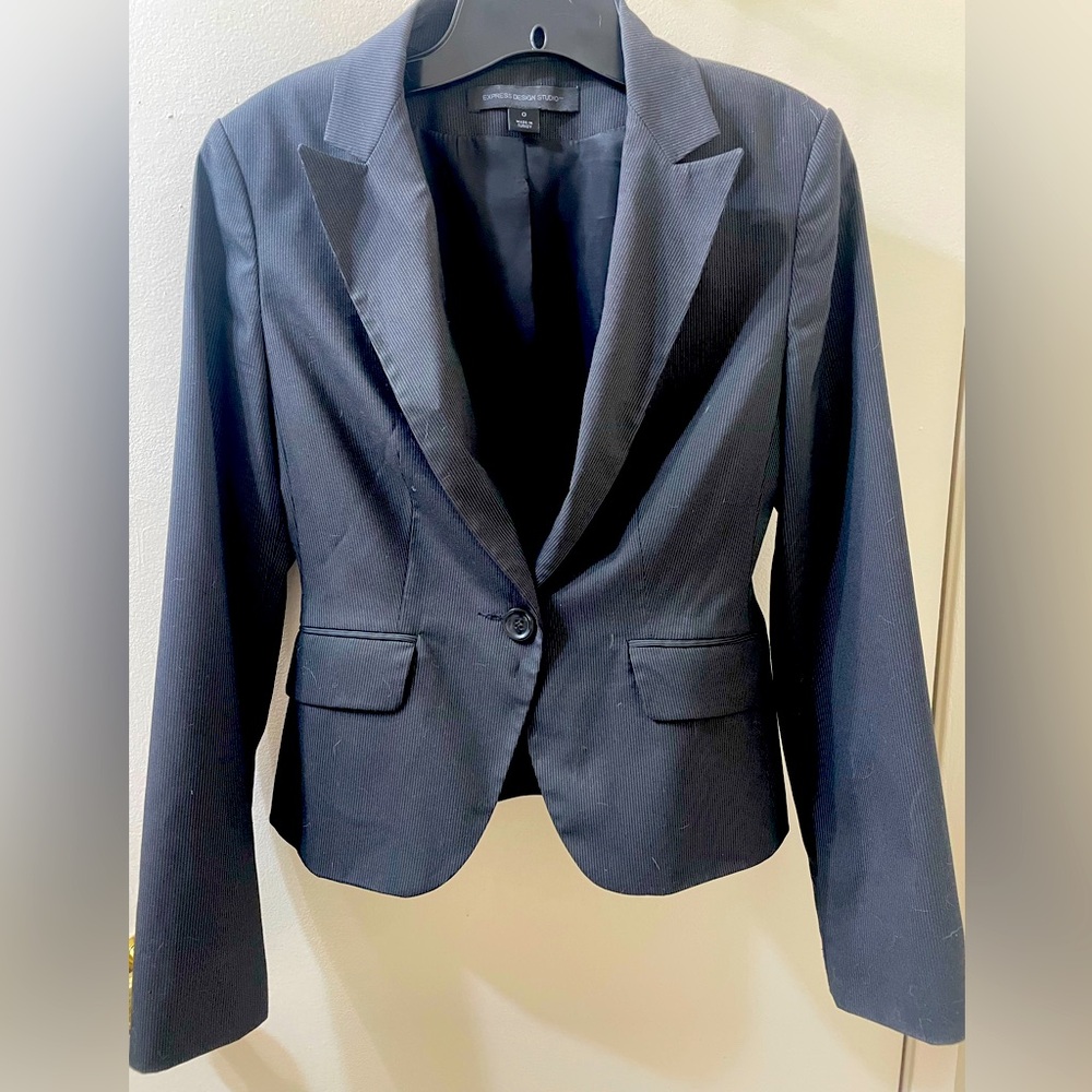 Vintage Express blazer in pin stripe
